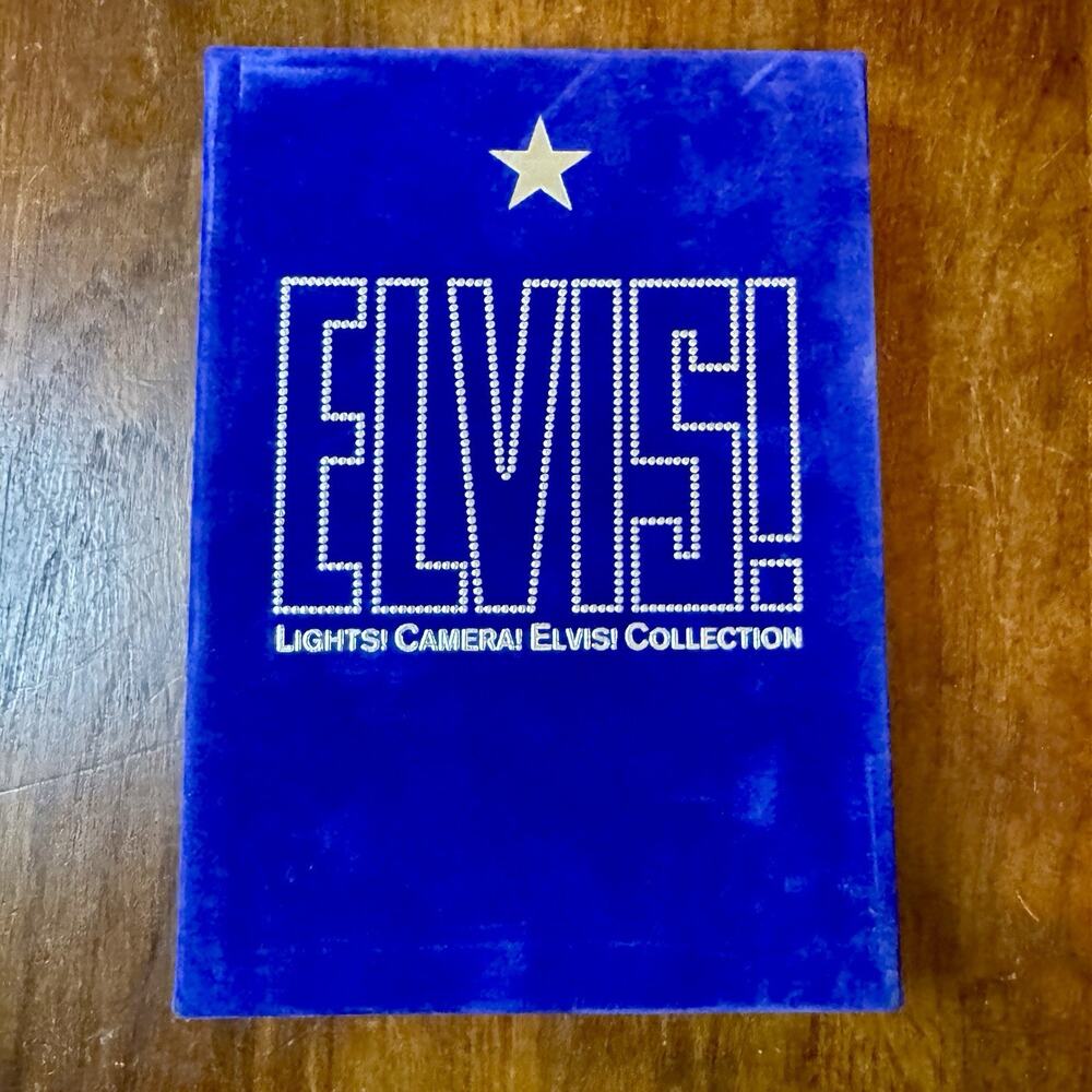 Elvis DVD Box Set Lights Camera Elvis Blue Velvet Case With 8 Classic Movies
